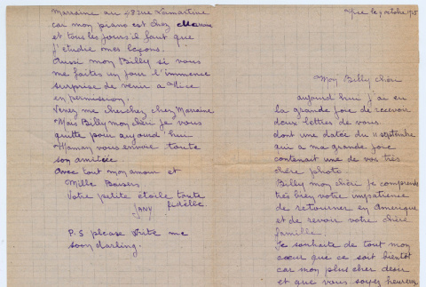 Letter to Bill Iino from Jany Lore (ddr-densho-368-803)