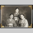 Portrait of three women in kimonos (ddr-densho-404-168)