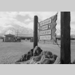 Concentration camp entrance sign (ddr-densho-93-13)