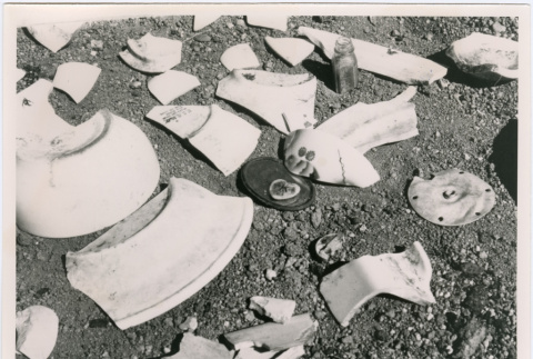 Artifacts found in Tule Lake housing area (ddr-densho-345-121)