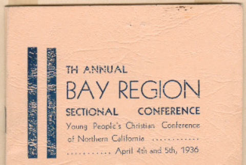 Program for Annual Bay Region Sectional Conference (ddr-densho-341-14)