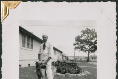Man with dog (ddr-densho-434-179)