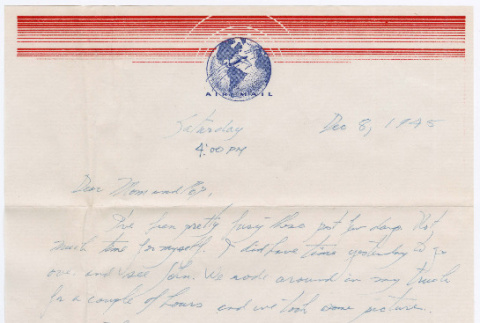 Letter from Tadashi Ishida to Mr. & Mrs. Y Ishida (ddr-densho-535-306)