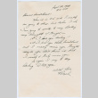 Letter to Hide Fujita from Ralph Kanzaki (ddr-densho-378-1093)