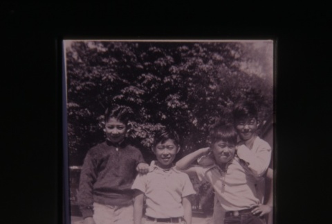 (Slide) - Image of group of four boys (ddr-densho-330-91-master-0718eb8c55)