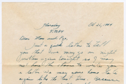 Letter from Tadashi Ishida to Mr. & Mrs. Y Ishida (ddr-densho-535-50)