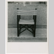 Wood chair with canvas back and seat (ddr-densho-426-919)