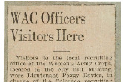 WAC officers visitors here (ddr-csujad-49-35)