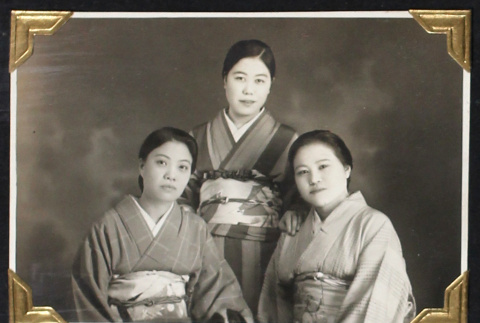 Portrait of three women in kimonos (ddr-densho-404-168)