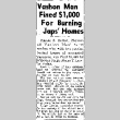 Vashon Man Fined $1,000 for Burning Japs' Homes (May 23, 1945) (ddr-densho-56-1120)
