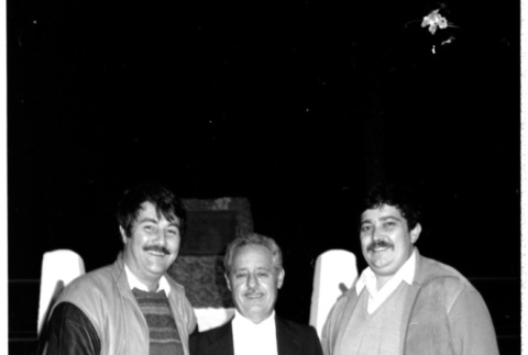 Three men on stairs (ddr-densho-1007-1265)