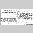 U.S.-Born Japanese Are Declared Loyal (October 25, 1940) (ddr-densho-56-501)