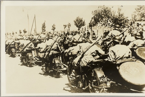 Soldiers on motorcycles (ddr-njpa-13-1053)