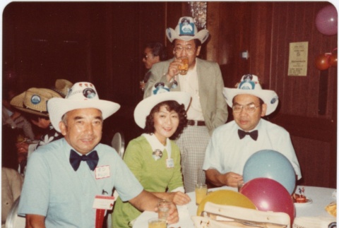 Scene at a hoedown themed party at the 1980 JACL National Convention (ddr-densho-10-45)