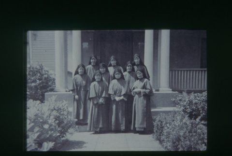 (Slide) - Image of nuns standing outside building (ddr-densho-330-23-master-e0c00386c1)