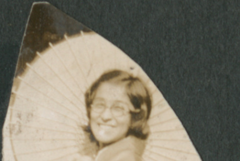 Woman with parasol (ddr-densho-316-185)