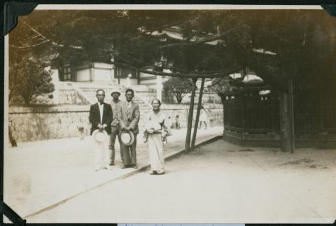 Men and women in front of shrine (ddr-densho-359-517)