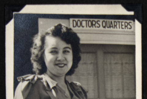 Woman outside doctors quarters (ddr-densho-542-745)