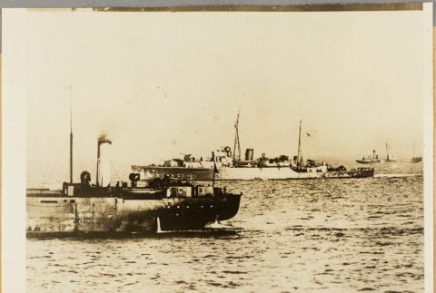 Photograph of British navy ships (ddr-njpa-13-618)