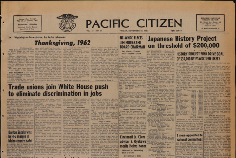 Pacific Citizen, Vol. 55, No. 21 (November 23, 1962) (ddr-pc-34-47)