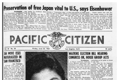 The Pacific Citizen, Vol. 38 No. 26 (June 25, 1954) (ddr-pc-26-26)