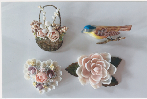 Handmade brooches (ddr-densho-539-158)