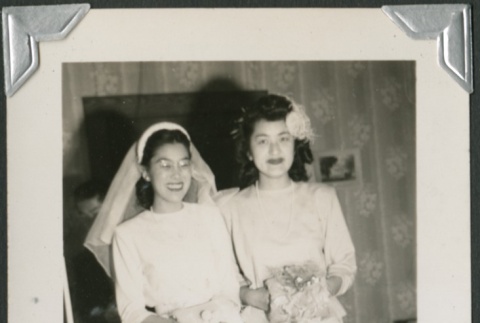Bride and maid of honor (ddr-densho-298-141)