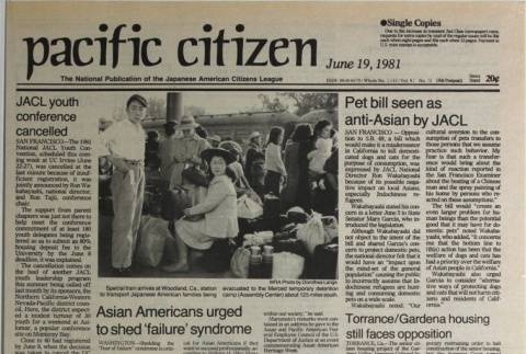 Pacific Citizen, Whole No. 2143, Vol. 92, No. 24 (June 19, 1981) (ddr-pc-53-24)