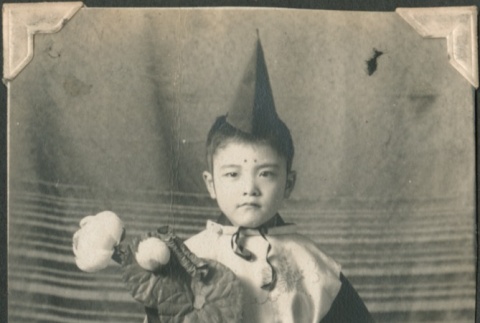 Young boy in traditional costume (ddr-densho-321-31)