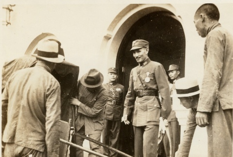 Chiang Kai-shek walking out of a building (ddr-njpa-1-1763)