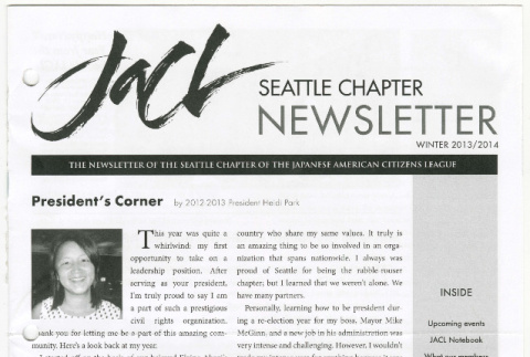 Seattle Chapter, JACL Reporter, Winter 2013/2014 (ddr-sjacl-1-597)
