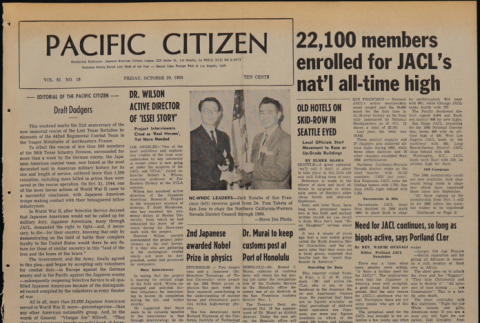 Pacific Citizen, Vol. 61, No. 18 (October 29, 1965) (ddr-pc-37-44)