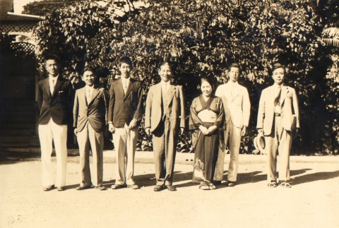 Kaju Nakamura posing with others (ddr-njpa-4-1179)