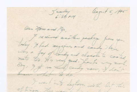 Letter from Tadashi Ishida to Mr. & Mrs. Y Ishida (ddr-densho-535-231)