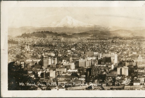 View of Mt. Hood and Portland, Oregon (ddr-densho-316-45)