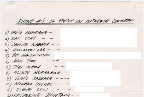 Contact list for outreach work (ddr-densho-444-35)