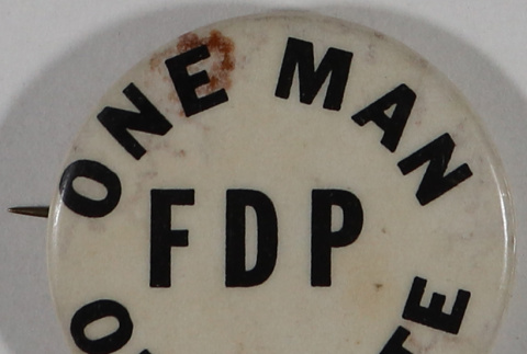 One man one vote pin (ddr-densho-433-919)