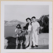 Yoshiko, William, Susan and Leslie Shiomi at Crater Lake (ddr-densho-522-414)