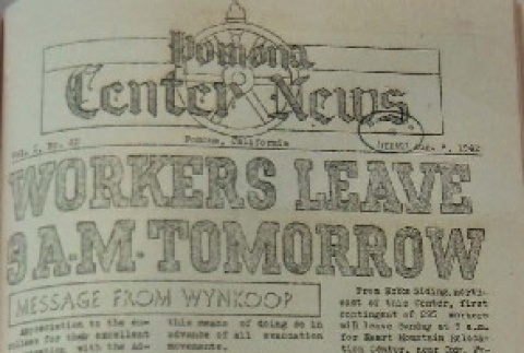 Pomona Center News Vol. I No. 22 (August 8, 1942) (ddr-densho-193-22)