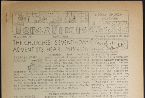 Topaz Times Vol. I No. 25 (November 28, 1942) (ddr-densho-142-35)