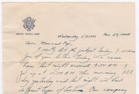 Letter from Tadashi Ishida to Mr. & Mrs. Y Ishida (ddr-densho-535-82)