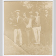 Six men in field (ddr-densho-383-407)