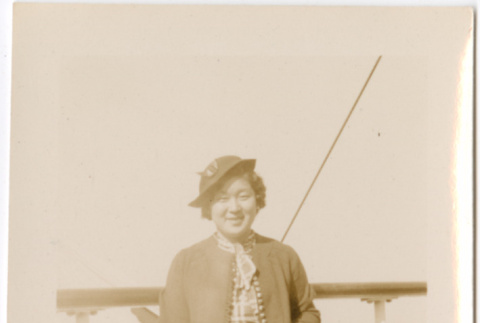 Woman on board ship (ddr-densho-426-1567)