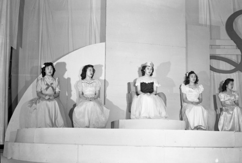 Sweetheart dance court on stage (ddr-fom-1-66)