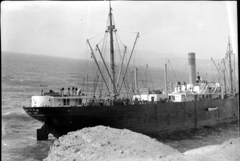 View of S.S. Ohioan, grounded at Seal Rock in San Francisco (ddr-densho-426-1767)