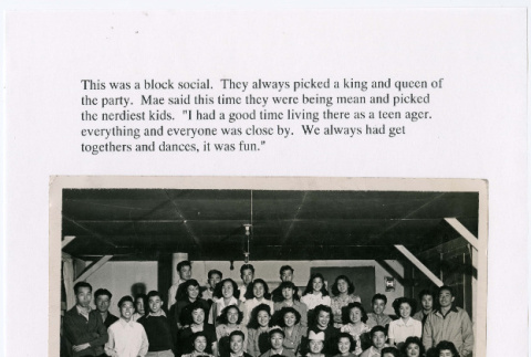 Block party group photo with text (ddr-densho-560-30)