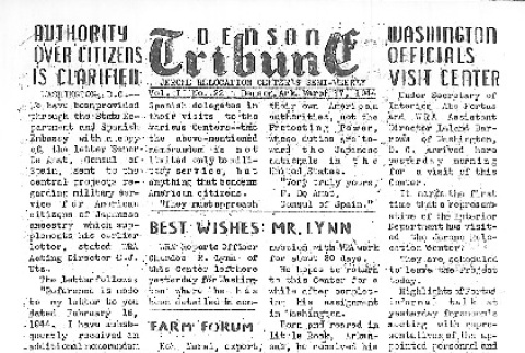 Denson Tribune Vol. II No. 22 (March 17, 1944) (ddr-densho-144-152)