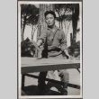 Man playing table tennis (ddr-densho-466-18)