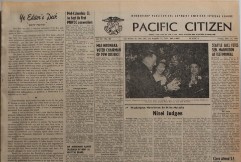 Pacific Citizen, Vol. 53, No. 20 (November 17, 1961) (ddr-pc-33-46)