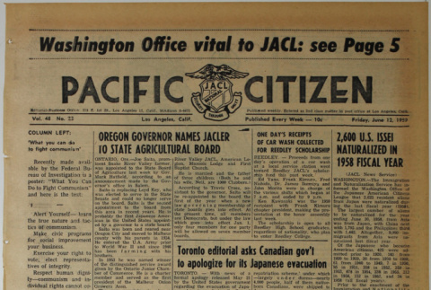 Pacific Citizen, Vol. 48, No. 23 (June 5, 1959) (ddr-pc-31-23)